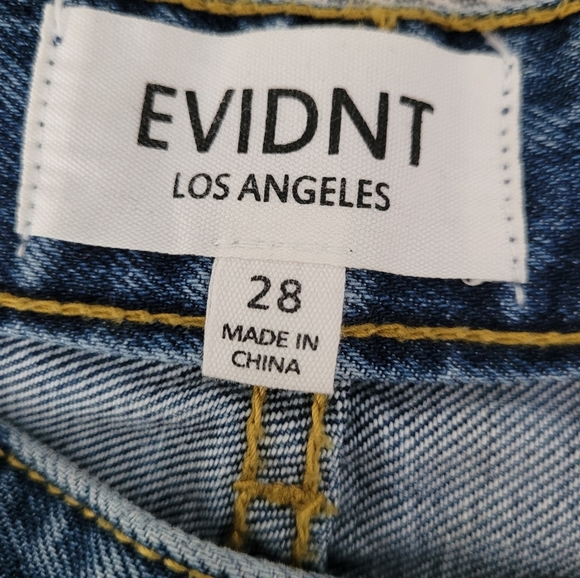 Evidnt Los Angeles Dip Dyed High Waist Flood Length Tapered Blue Jeans Sz 28 - Picture 10 of 15